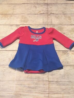 Buffalo Bill NFL team Apparel Infant Girl's Size 12 M Cheerleader Dress
